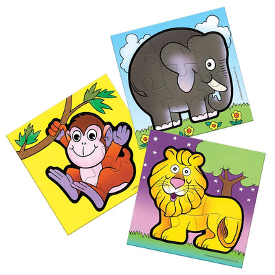 The Jungle - A Set of 3 First Puzzles - 4, 5 & 6 Pieces