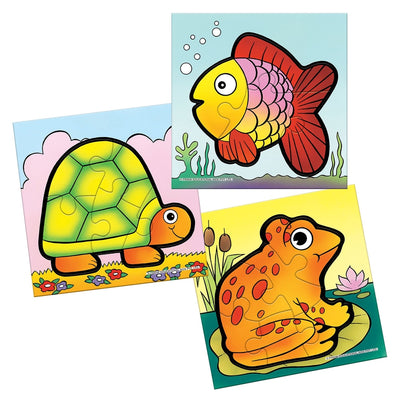 In Water - A Set of 3 First Puzzles - 4, 5 & 6 Pieces
