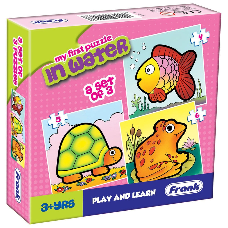 In Water - A Set of 3 First Puzzles - 4, 5 & 6 Pieces