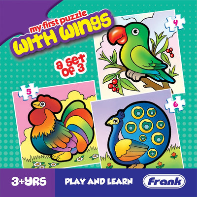 With Wings - A Set of 3 First Puzzles - 4, 5 & 6 Pieces