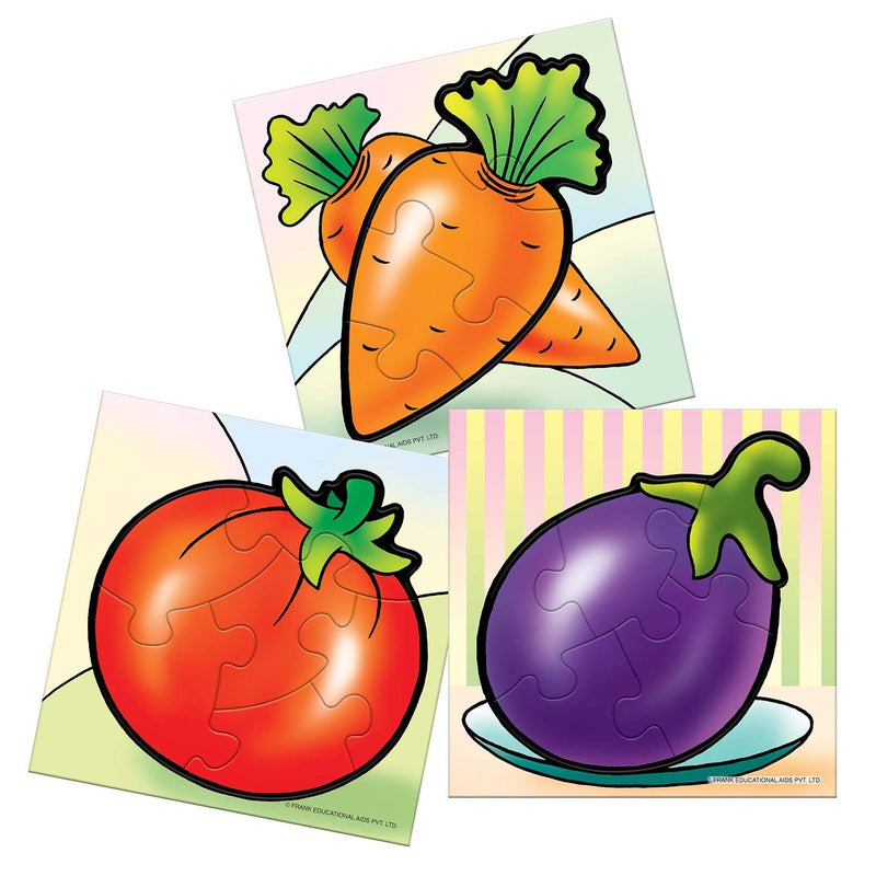 Vegetables - A Set of 3 First Puzzles - 4, 5 & 6 Pieces