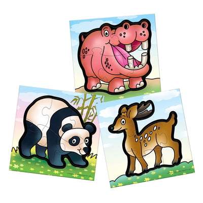 Wild Animals - A Set of 3 First Puzzles - 4, 5 & 6 Pieces