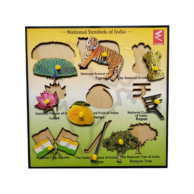 National Symbol Learning Wooden Educational Puzzle