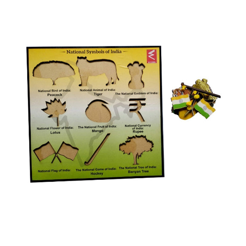 National Symbol Learning Wooden Educational Puzzle