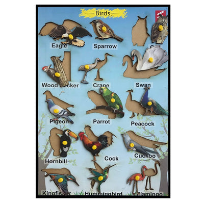 Wooden Birds Parts Learning Puzzle