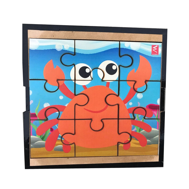 Wooden Jigsaw Aquatic Animal Puzzle - Set of 6