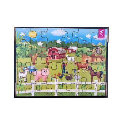 Wooden Jigsaw Puzzle Set of 4