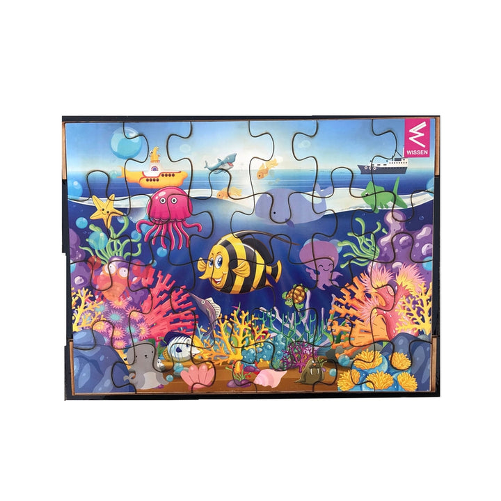 Wooden Jigsaw Puzzle Set of 4