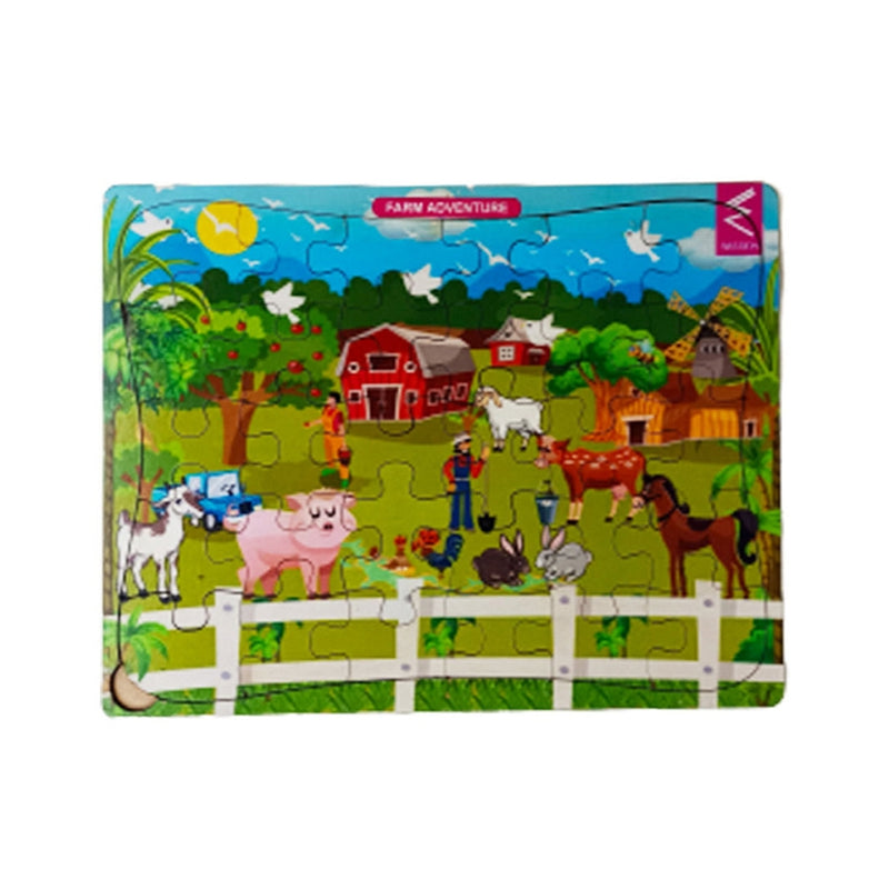 Wooden Jigsaw Puzzle Farm Theme