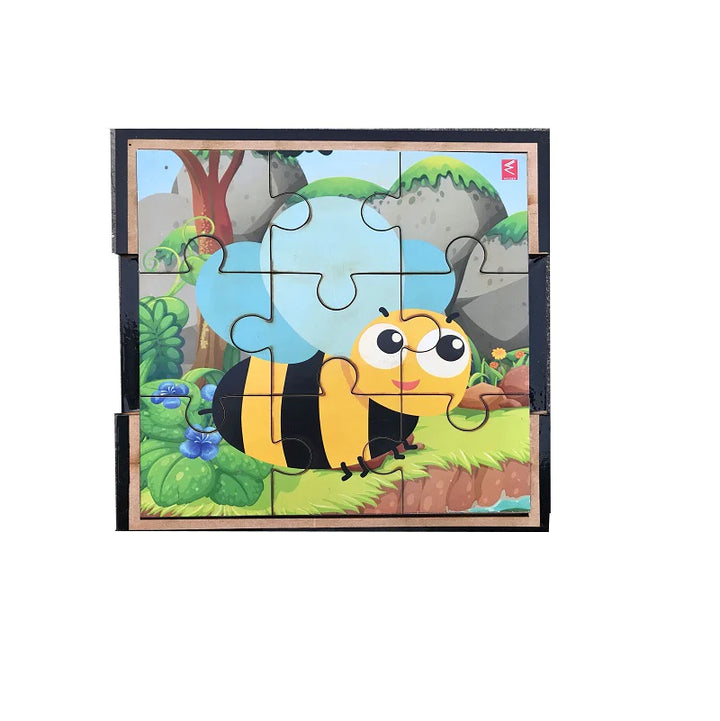 Wooden Jigsaw Puzzle Set of 6