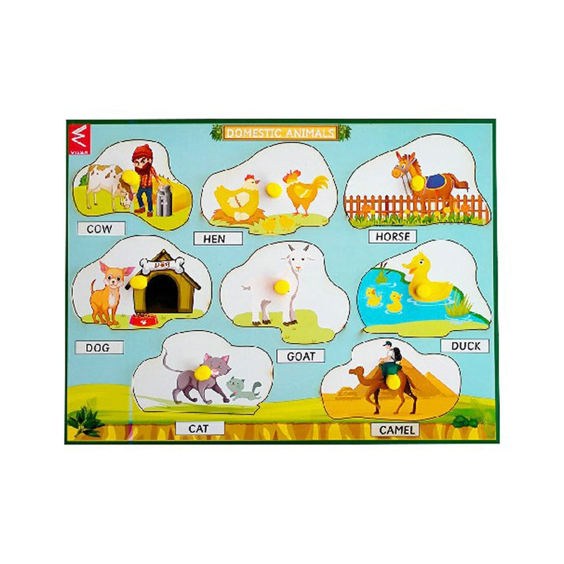 Domestic Animals Learning Peg Board Puzzle