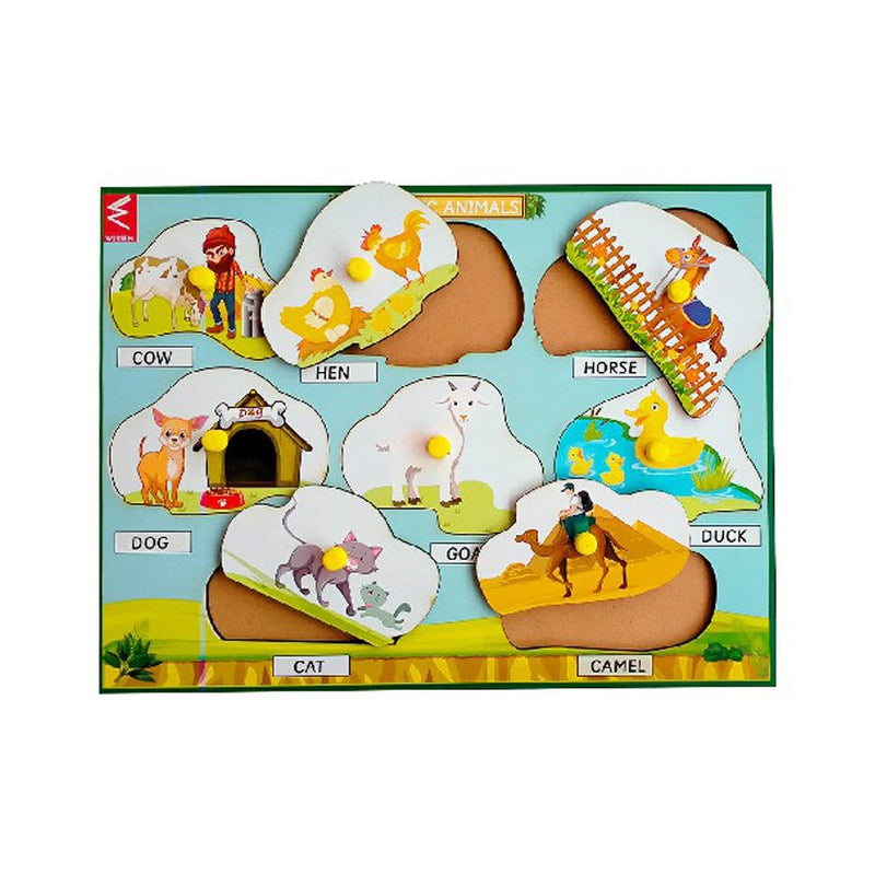 Domestic Animals Learning Peg Board Puzzle