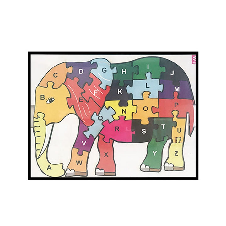 Alphabet Jigsaw Puzzle Elephant Shape (26 Pieces)