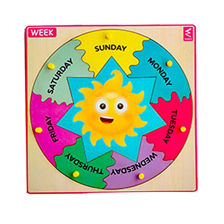 Days in a week Knob & Peg Puzzle (7 Pieces)