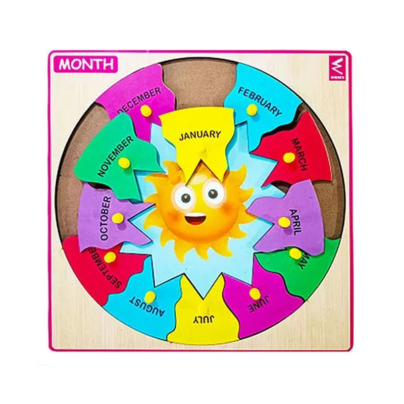 Months Knob & Peg Puzzle - 12 Pieces