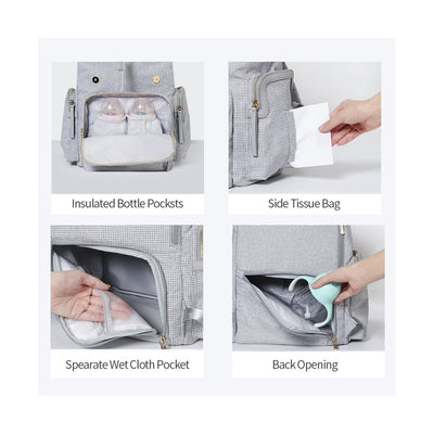 Vouge Diaper Bag - Grey