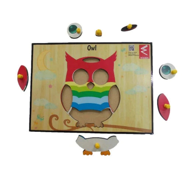 Owl Shape Learning Wooden Puzzle