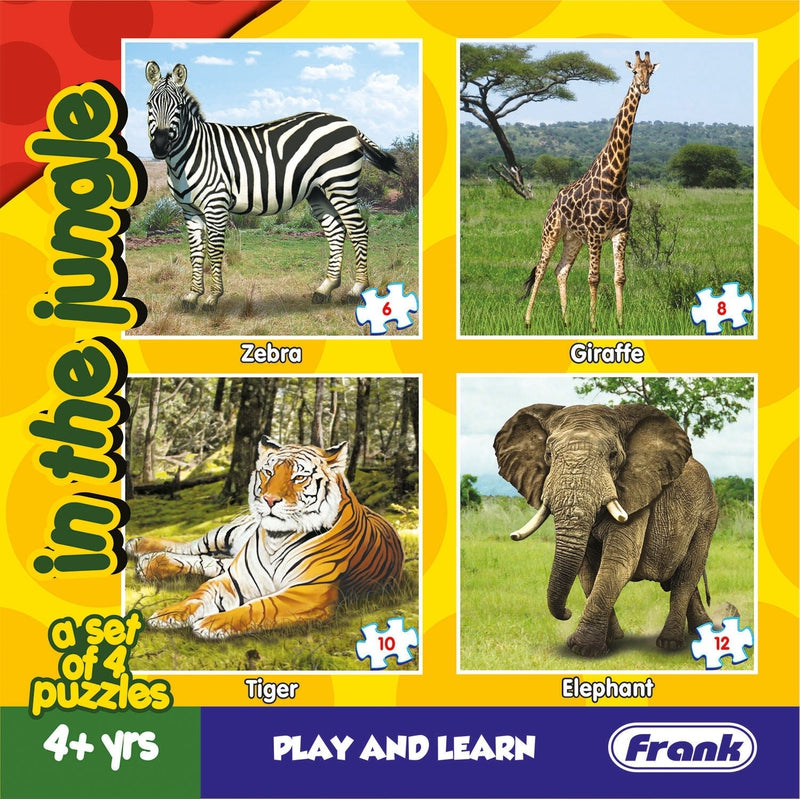 In The Jungle - A Set of 4 Puzzles - 6 , 8, 10 & 12 Pieces