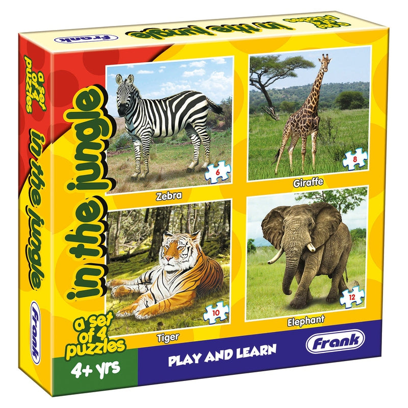 In The Jungle - A Set of 4 Puzzles - 6 , 8, 10 & 12 Pieces