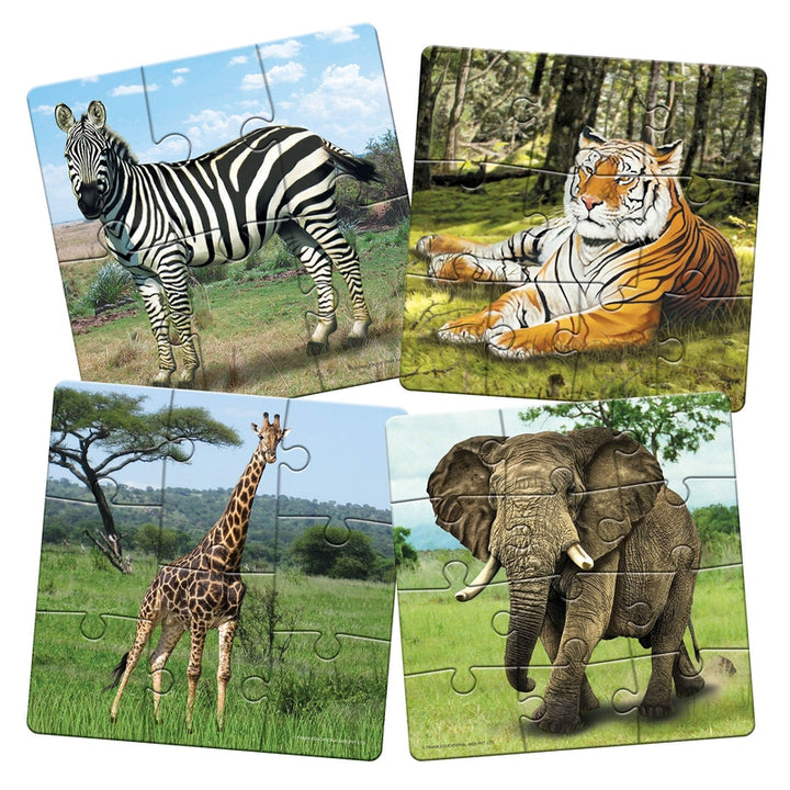 In The Jungle - A Set of 4 Puzzles - 6 , 8, 10 & 12 Pieces