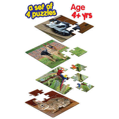 My Pets - A Set of 4 Puzzles - 6, 8, 10 & 12 Pieces