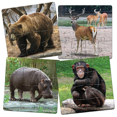 In The Zoo - A Set of 4 Puzzles - 6, 8, 10 & 12 Pieces