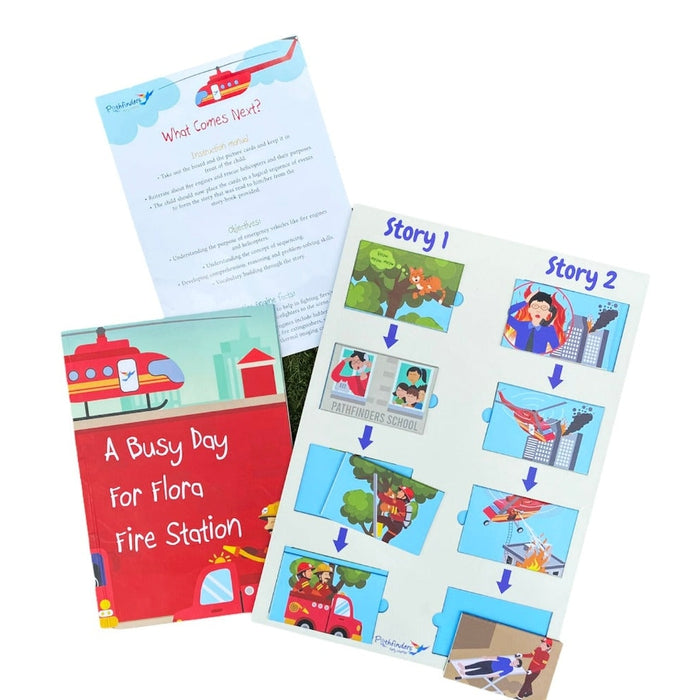 Transport Story Box  ( 1 Story Book on  Fire Station + 1 Follow-up Activity )