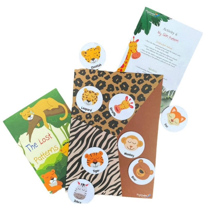 Animals Story Box - Based on Animal Patterns ( 1 Story Book + 1 Follow-up Activity )