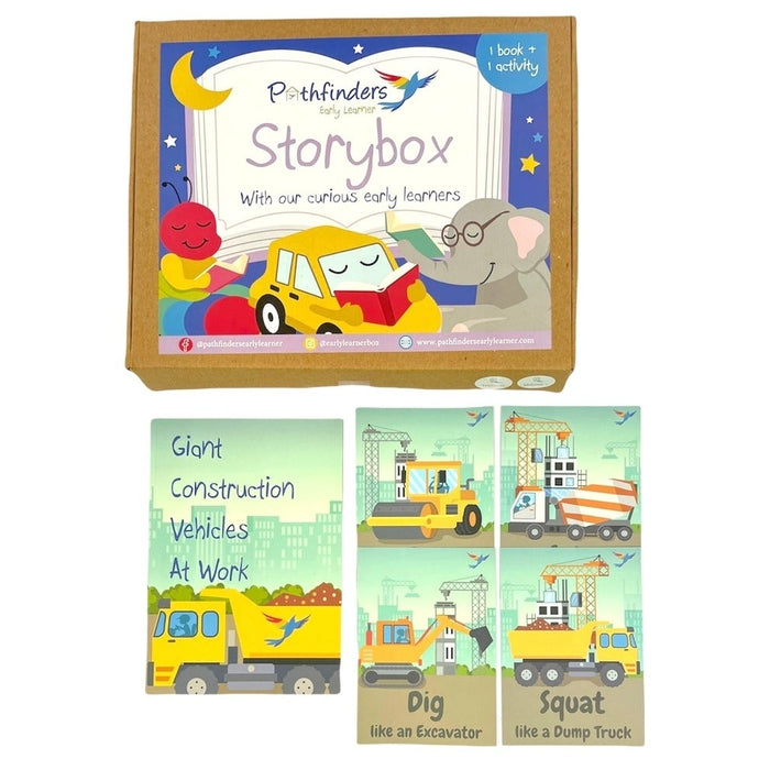 Transport Story Box ( 1 Story Book on Construction Vehicles + 1 Follow-up Activity )