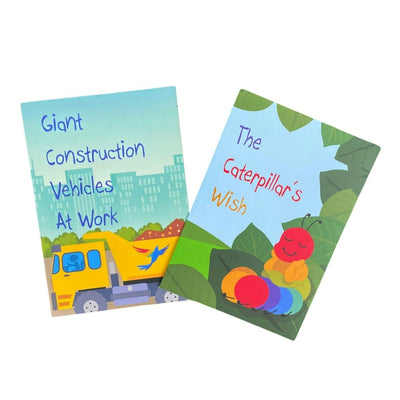 Insects + Transport Story Box ( 2 Story Books on Lifecycle of a Butterfly and Construction Vehicles  + 2 Follow-up Activities )