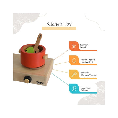 Kitchen Play Set | Beech Wood Cooking Set (9 Pcs)