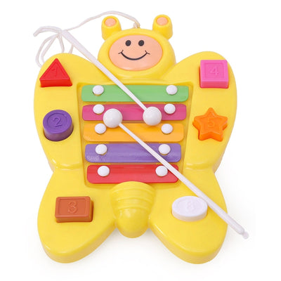 Pull Along Butterfly Xylophone with Shape Sorter Yellow