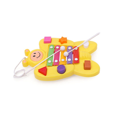 Pull Along Butterfly Xylophone with Shape Sorter Yellow