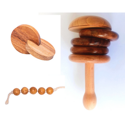 Montessori Set 2 (Holding Ring Rattle , Interlocking Discs, Grasping Beads)