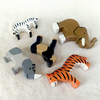 Wooden Wild Animals- 1 (Set of  5)