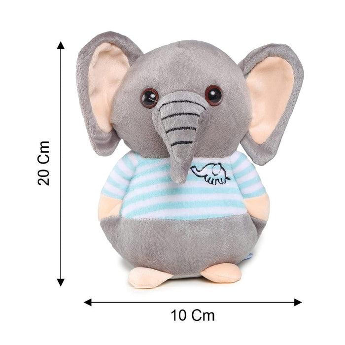 Elephant Plush Toy Grey Green