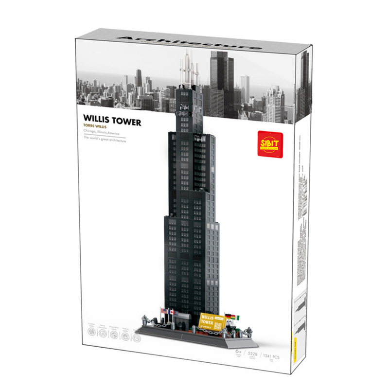 Willis Tower Model Building Block Toys Set (1241 Pieces)