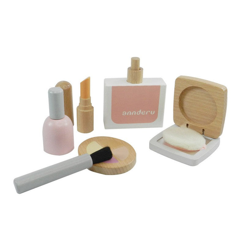 Glam it Up- Wooden Make up Toy Set- 10 Piece Kit - Pretend Play Makeup Playset