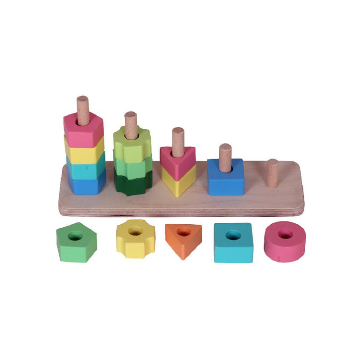 3 in 1 Wooden Shape Stacker (1-3 Years)