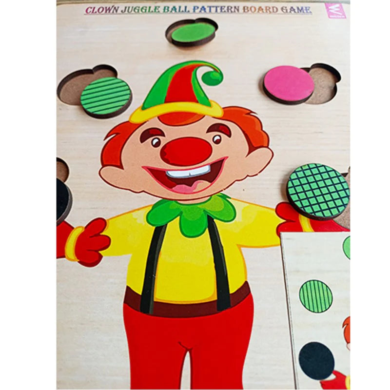 Clown Juggle Ball Pattern Board Game