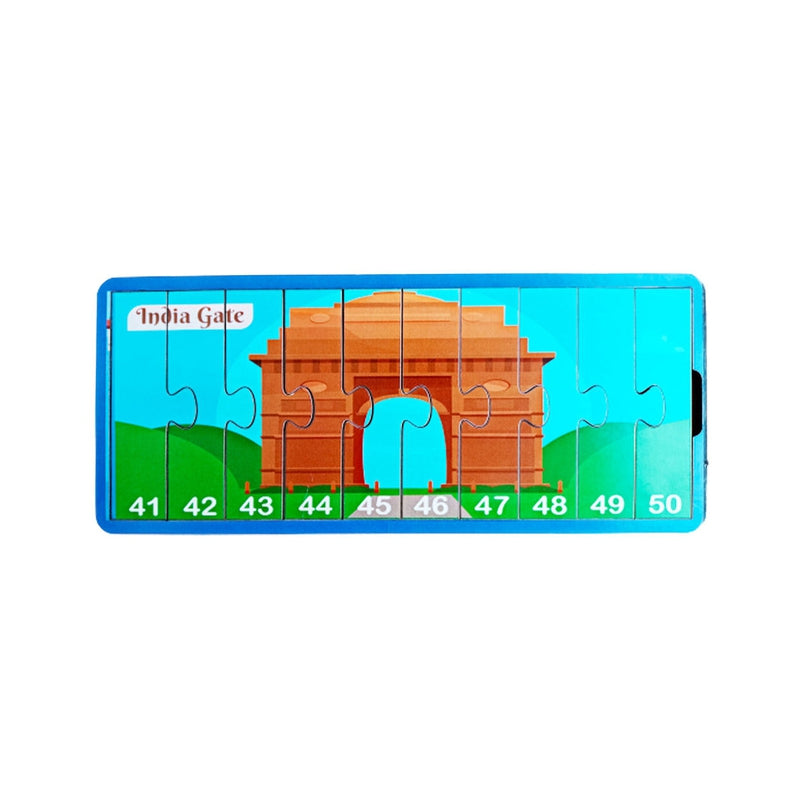 1-50 Numbers Monuments Jigsaw Strip Puzzle