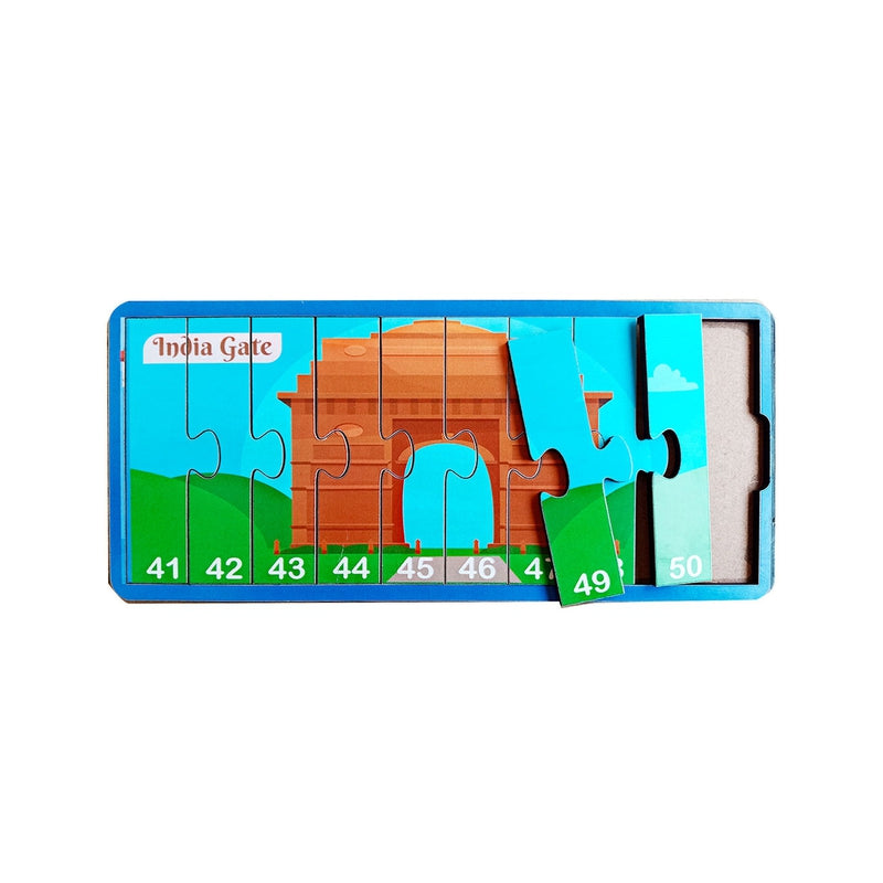 1-50 Numbers Monuments Jigsaw Strip Puzzle