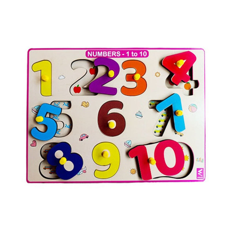 Numbers 1-10 Peg Board Puzzle with Counting Inside Tray