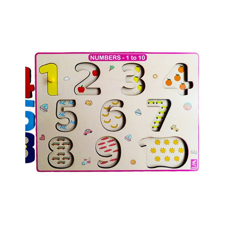 Numbers 1-10 Peg Board Puzzle with Counting Inside Tray