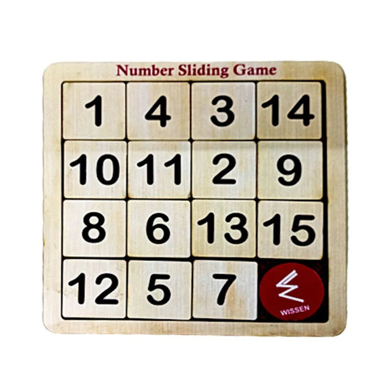 Numbers 1-15 Sliding Puzzle Game