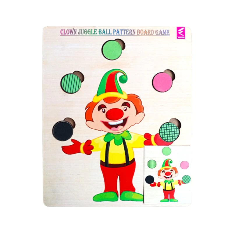 Clown Juggle Ball Pattern Board Game