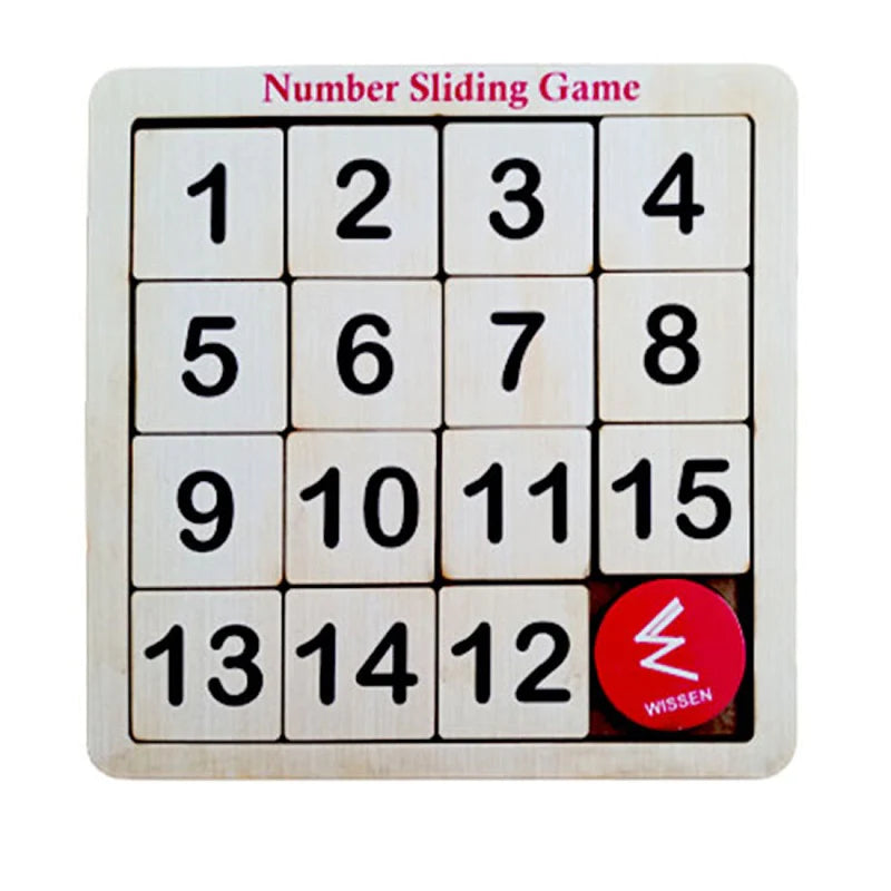 Numbers 1-15 Sliding Puzzle Game