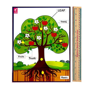 Wooden Tree Parts Learning Puzzle Peg Board