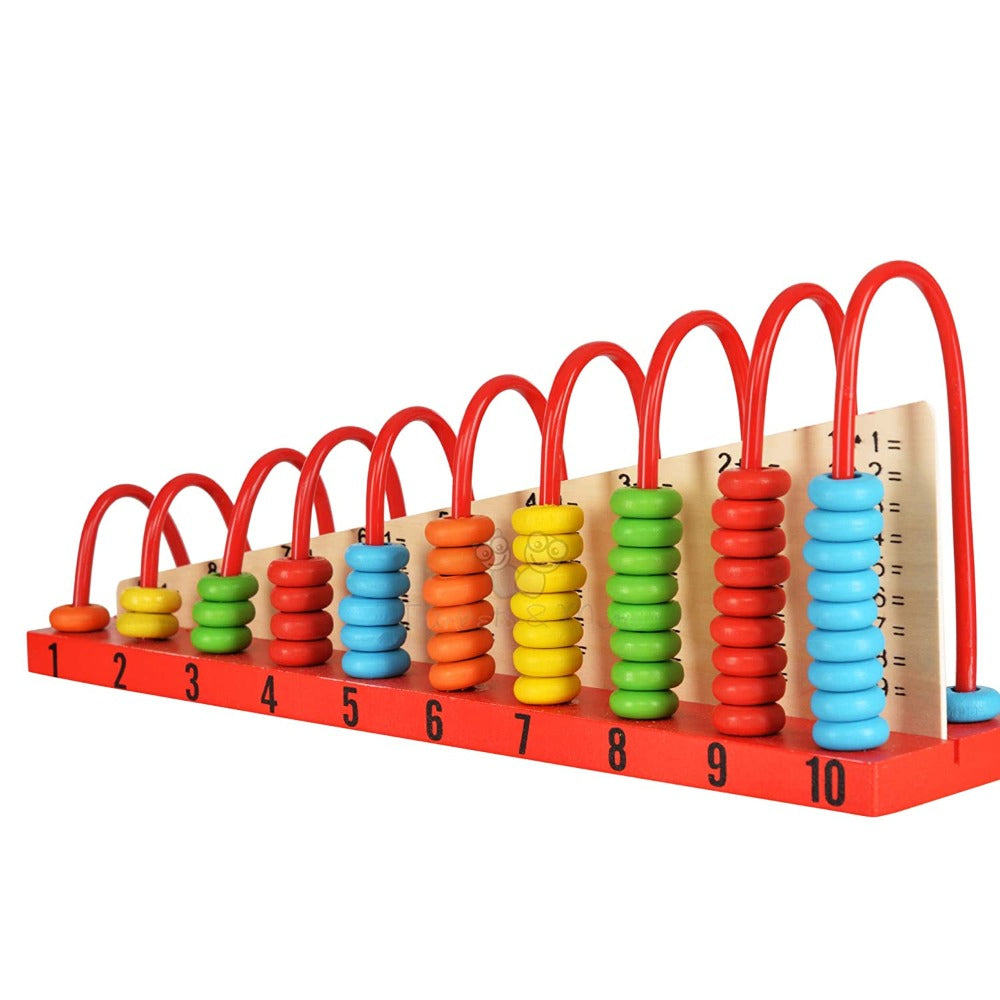 Calculation Shelf + 100 Pieces Dominoes Blocks Set (Combo) for Children