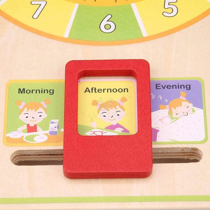 Wooden Calendar Toy Clock with Slider Board Game (3-6 Years)